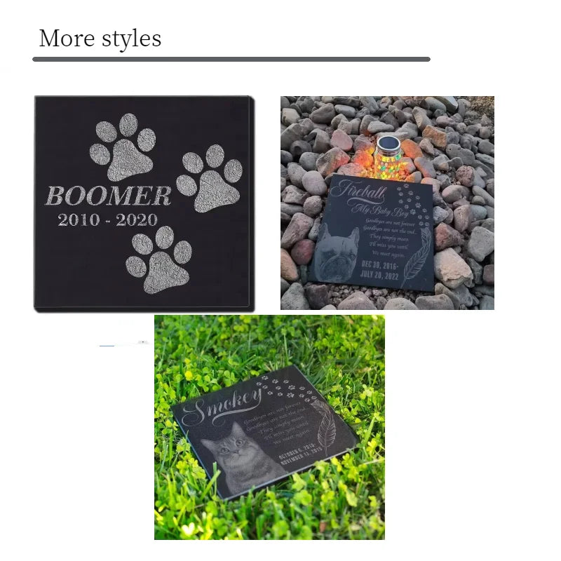 Eco-Friendly Granite Pet Memorial Tombstone, - MyPetDollar.com