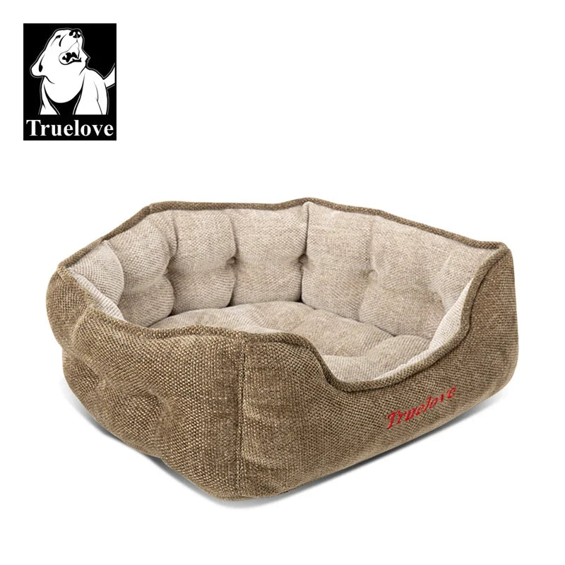 Truelove Washable Plush Dog Bed Round Pet - MyPetDollar.com