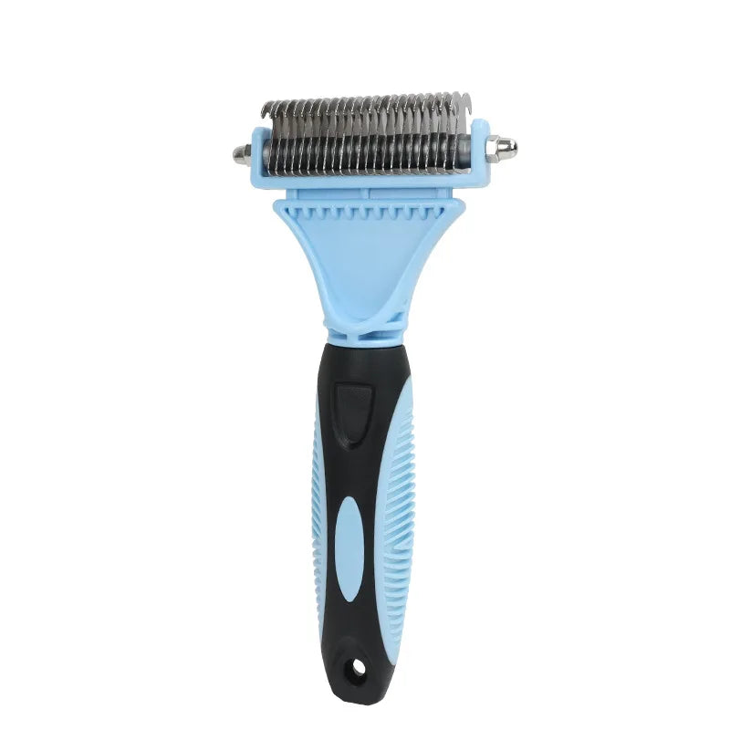 Dual-sided Stainless Steel Pet Grooming Brush – 4 Colors