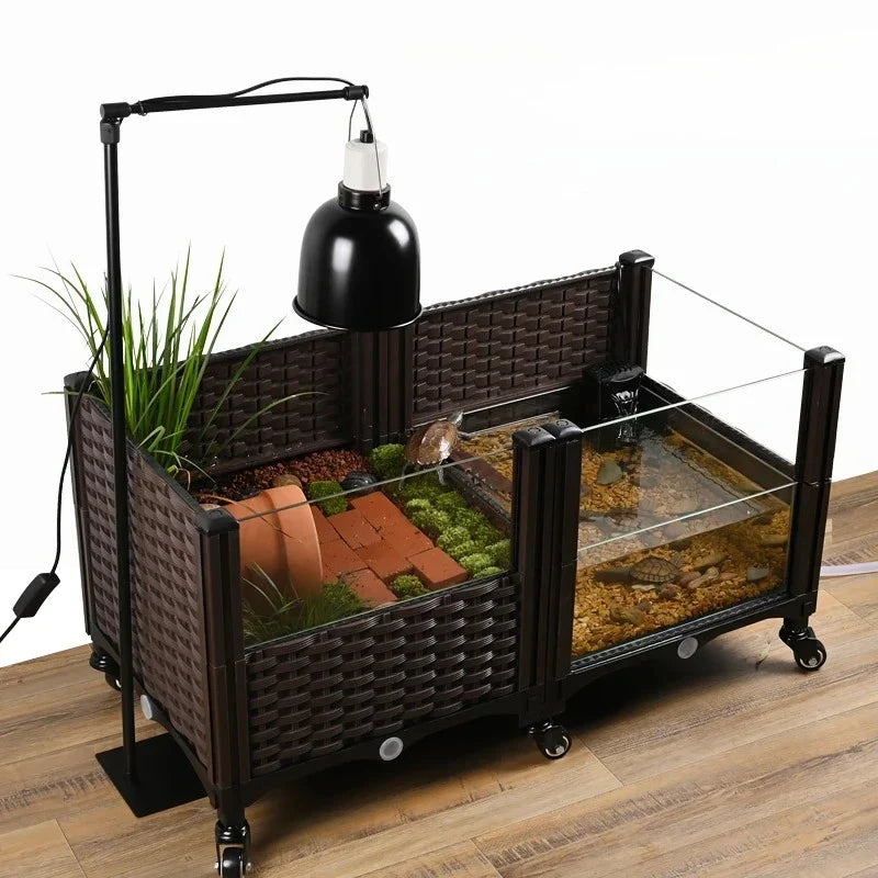 Eco Turtle Tank with Basking Platform, Glass - MyPetDollar.com