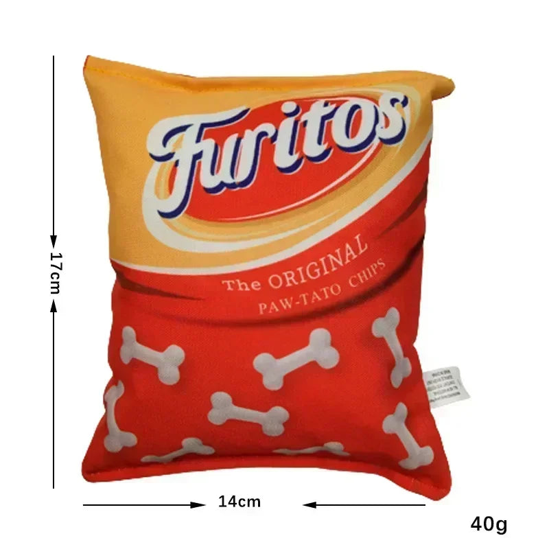 Potato Chip Bag Funny Dog Toys Plush - MyPetDollar.com