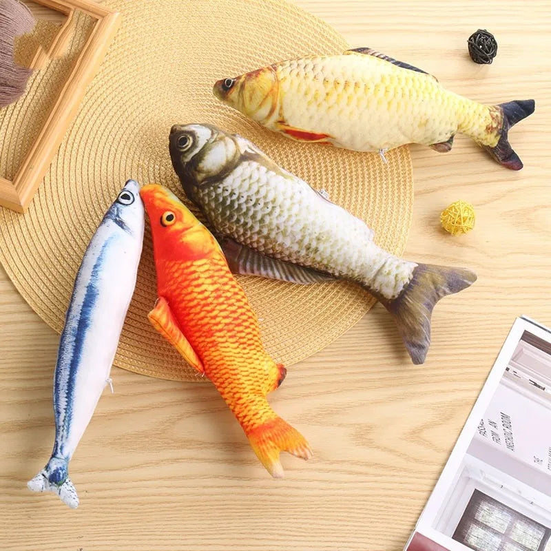 Simulation Goldfish Cat Toys Pets Teeth Chew Fish Doll Stuffed (6 colors) – view 6