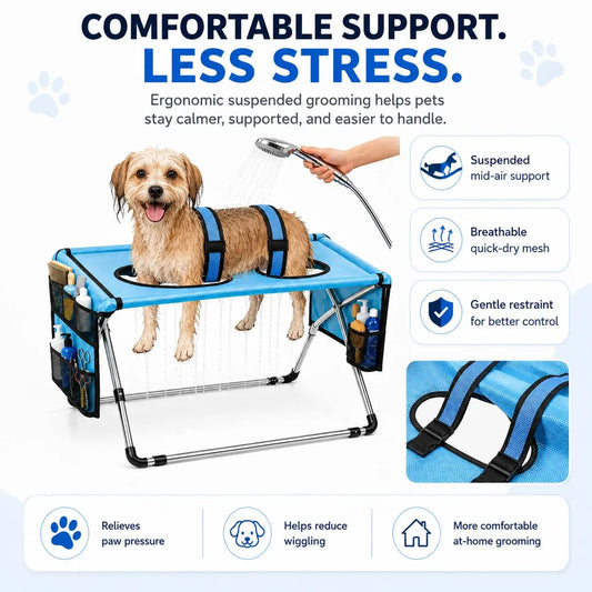 Pet Grooming Hammock Stand Foldable Cat Dog - MyPetDollar.com