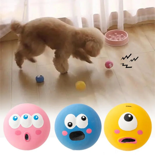 Dog Chew Toy Squeaky Ball Toy Teeth Care - MyPetDollar.com