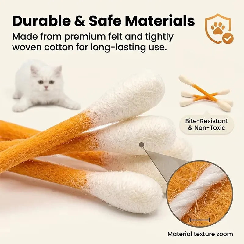 Creative Cat Catnip Toy Felt Cotton Swabs - MyPetDollar.com