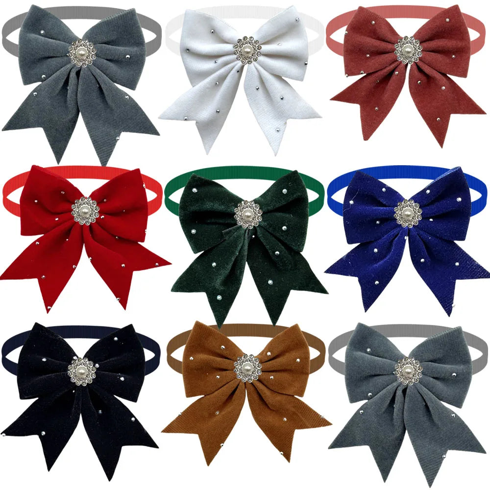 50/100PCS Diamond Bows For Dogs Bowties - MyPetDollar.com