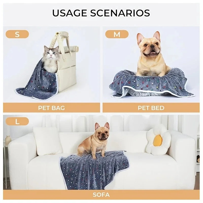 3PCS Soft Fluffy Pet Blanket Cute Dot - MyPetDollar.com