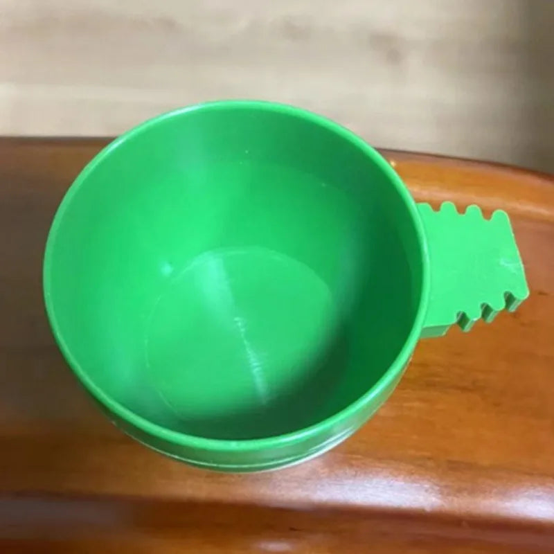Concise Design Animal Food Cup Groove Round Bowl for Birds