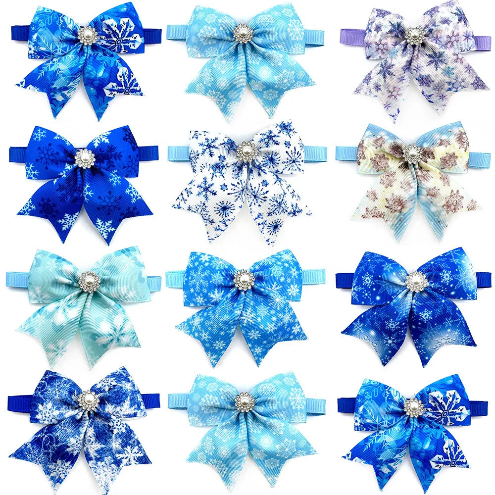50/100pcs Winter Style Small Dog Bow Tie Pet - MyPetDollar.com
