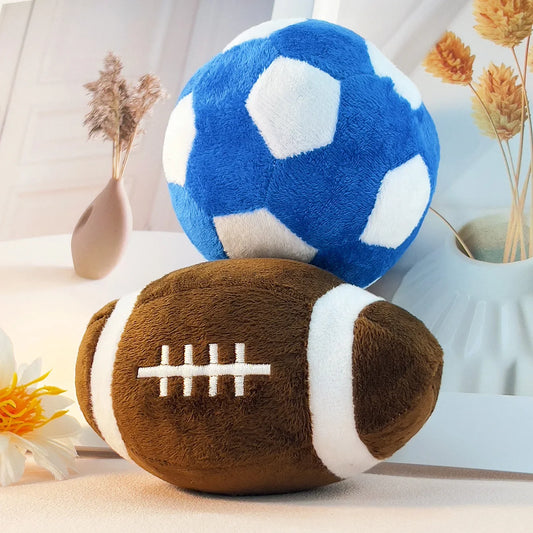 Squeaky Football & Rugby Dog Toy: - MyPetDollar.com
