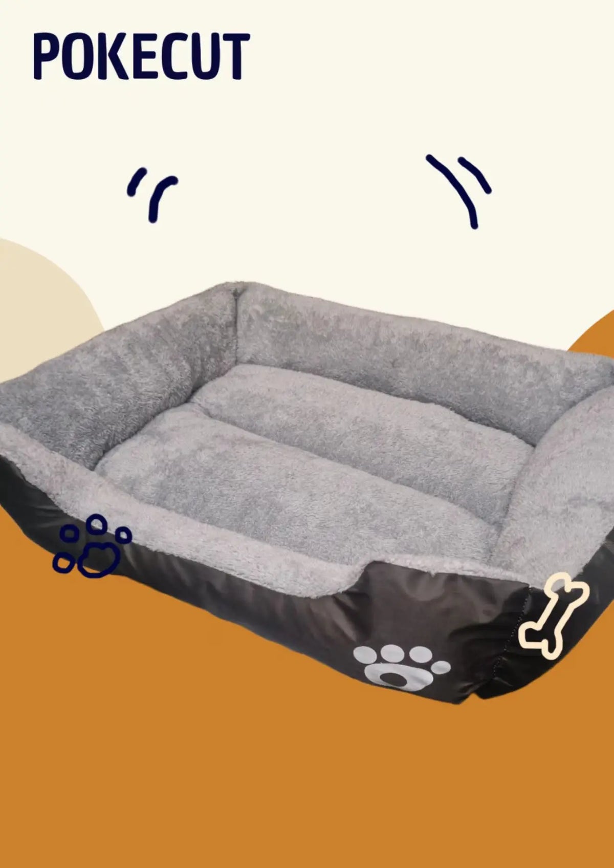 Coffee-Colored Stain-Resistant Kennel Paw - MyPetDollar.com