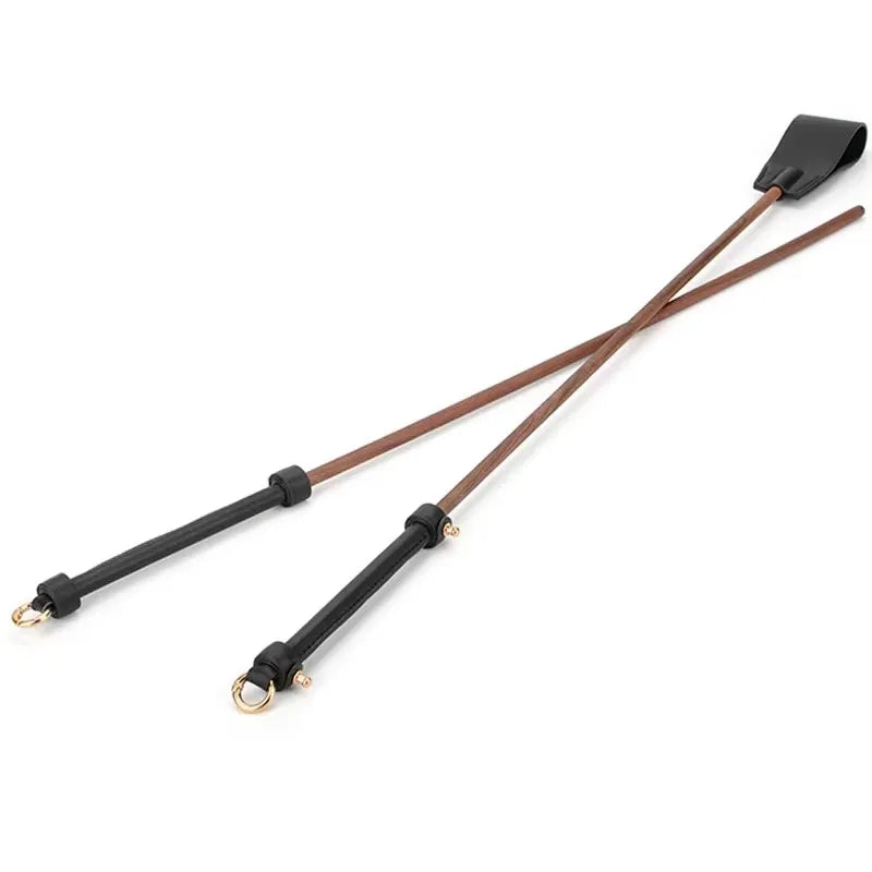 Genuine Leather & Walnut Wood Horse Whip - MyPetDollar.com