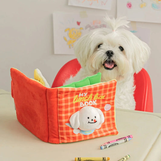 Dog Treat Dispensing Plush Dog Plush Book - MyPetDollar.com