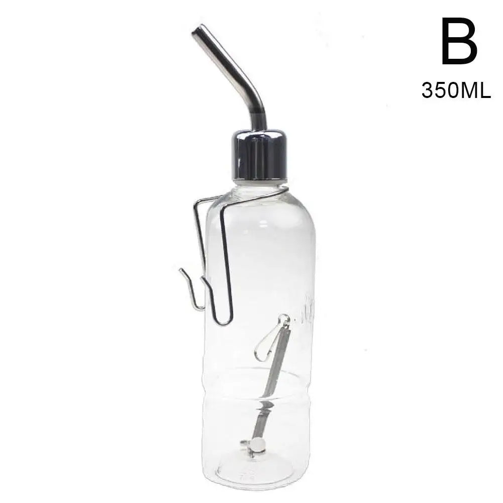 180 350ml Stainless Steel Hanging Water Dispenser for Small Pets