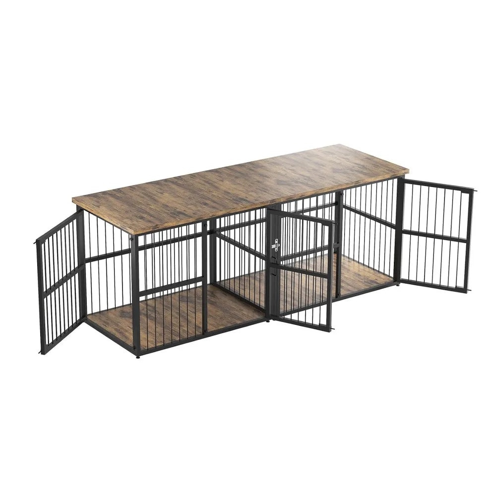 87 Inch Extra Large Double Dog Crate, Durable