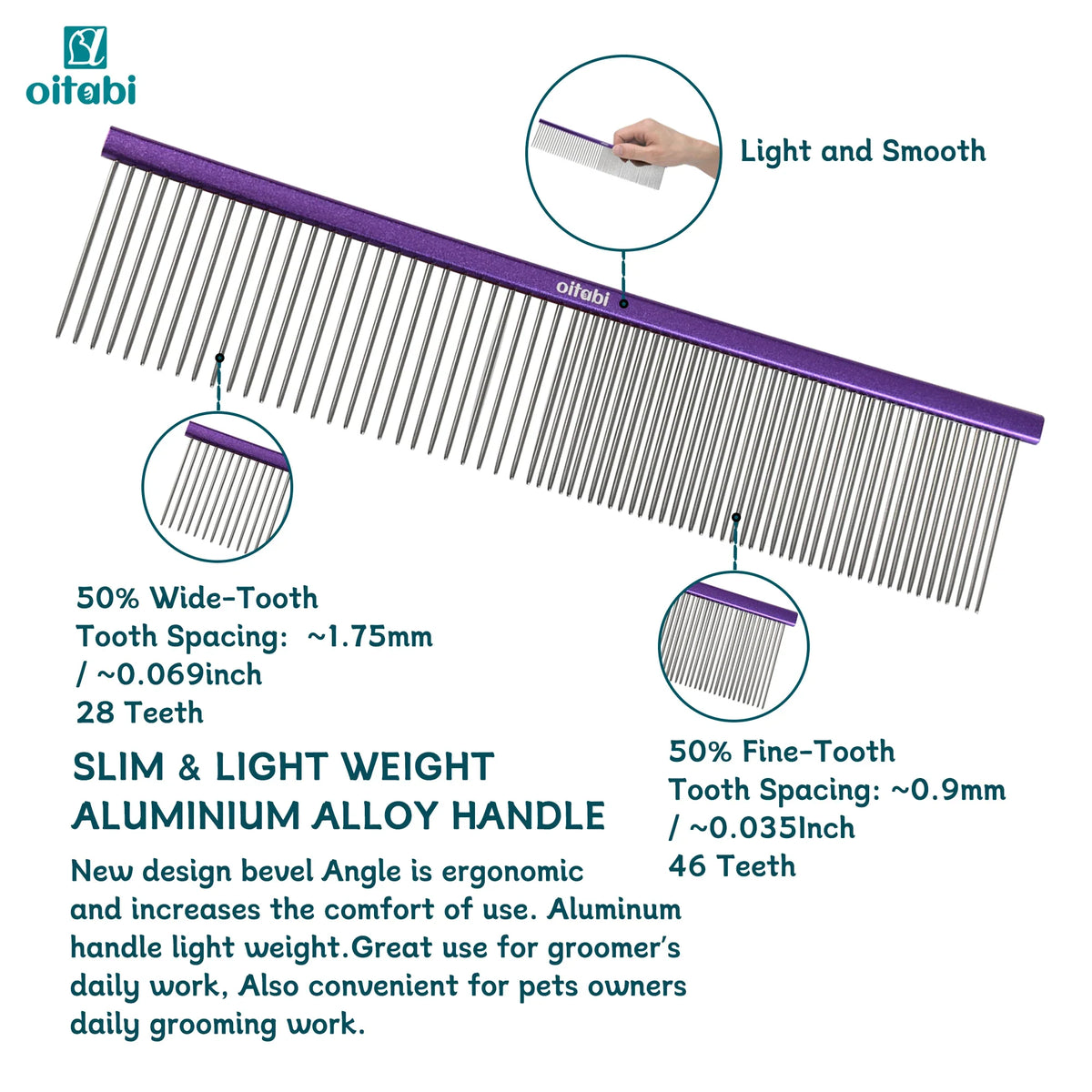 Oitabi Professional Pet Grooming Comb for - MyPetDollar.com