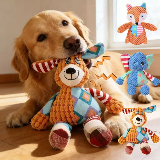 Spliced Animal Plush Pet Toy Bite Resistant - MyPetDollar.com