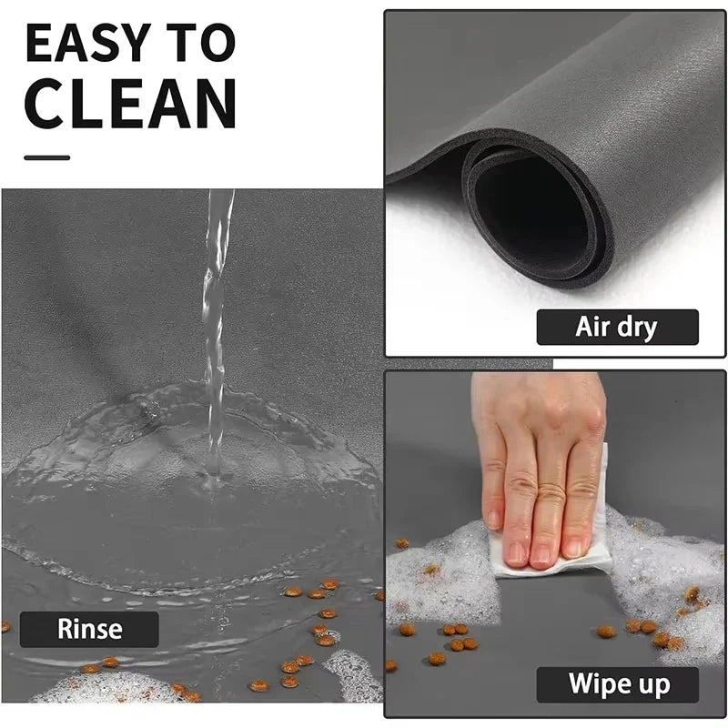VIKAMA Gray Minimalist Pet Feeding Mat - MyPetDollar.com