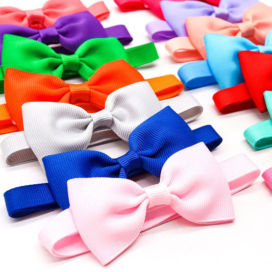 New Solid Colours Dog Bowtie Bulk Solid Bow - MyPetDollar.com