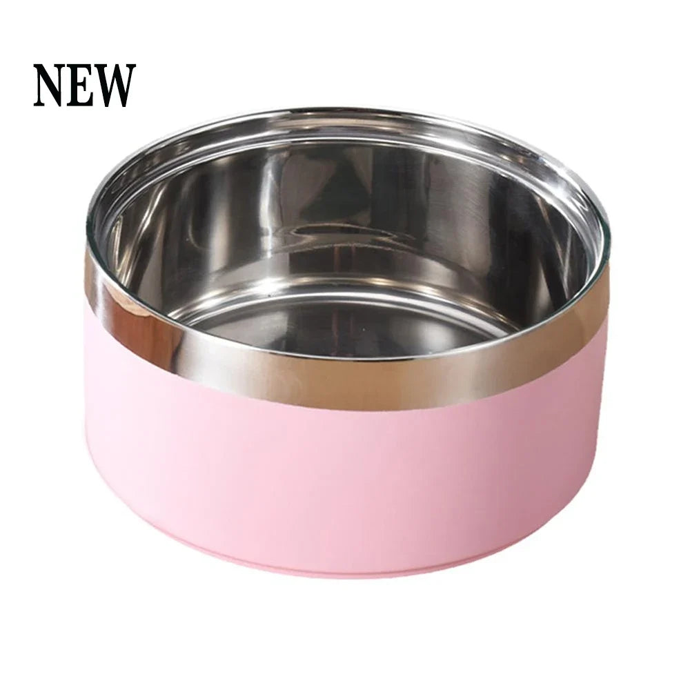 Custom Stainless Steel Dog Cat Bowl Double - MyPetDollar.com
