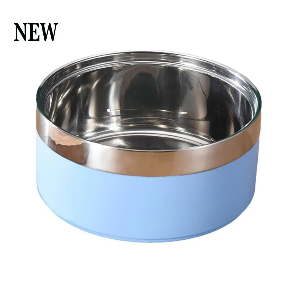 Custom Stainless Steel Dog Cat Bowl Double - MyPetDollar.com