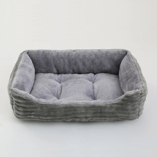 Bed for Dog Cat Pet Square Plush Kennel - MyPetDollar.com