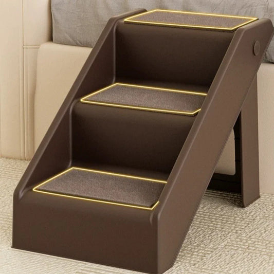 Foldable Pet Stairs, One-Piece Dog Climbing - MyPetDollar.com