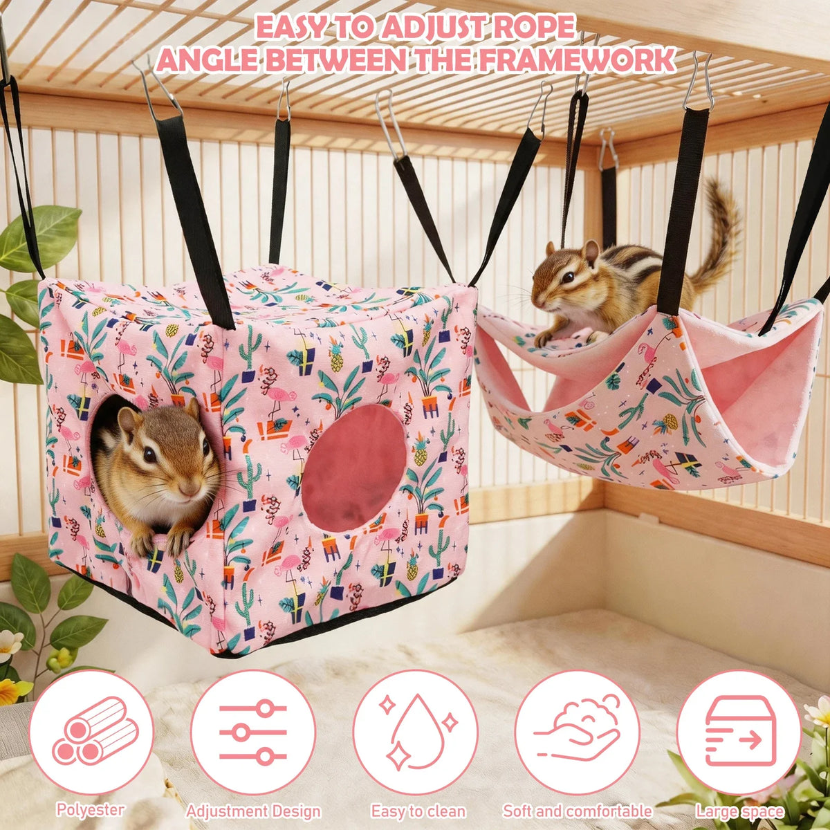 4Pcs Hamster Hammock Soft Cozy Rodent - MyPetDollar.com