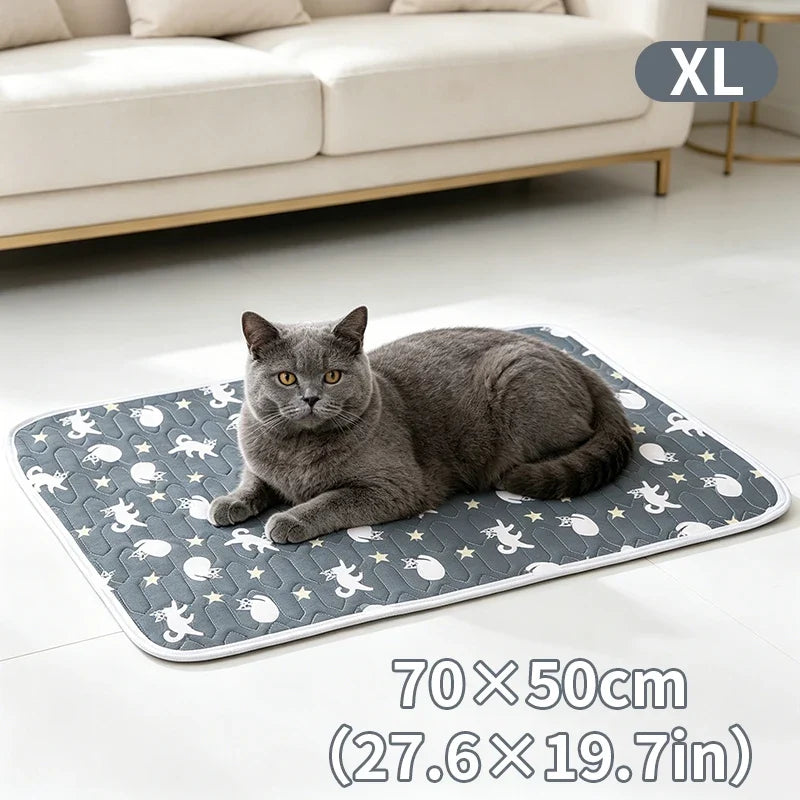 Non-Slip Summer Ice Silk Pet Cooling Mat Waterproof Dog & Cat Sleeping