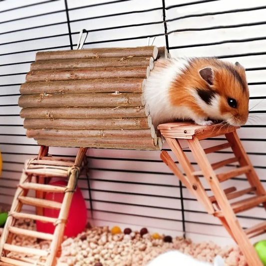 Wooden Hamster Tunnel Chew Toy Pet Climb - MyPetDollar.com