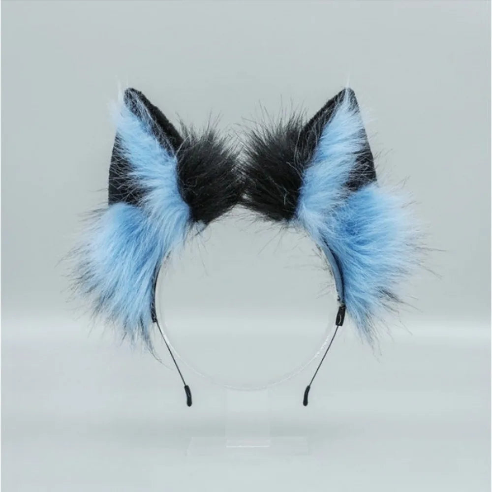 Plush Funny Lolita Cat Ears Headband Animals Hair Hoop Wolf Dog