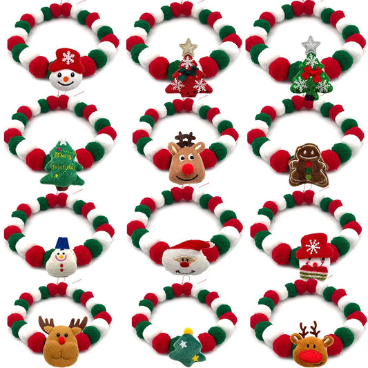 12pcs Christmas Pet Dog Bow Tie Hair Ball - MyPetDollar.com