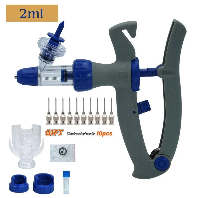 1ml 2ml 5ml Automatic Veterinary Continuous Syringe, Adjustable