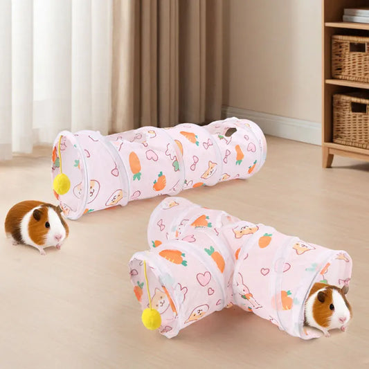 Three-Door Rabbit Tunnel - Foldable toy - MyPetDollar.com