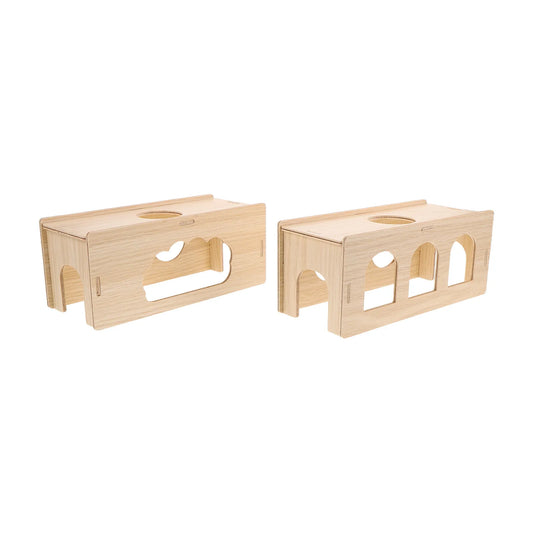 2pcs Wooden Hamster Tunnel For Small Pets, - MyPetDollar.com