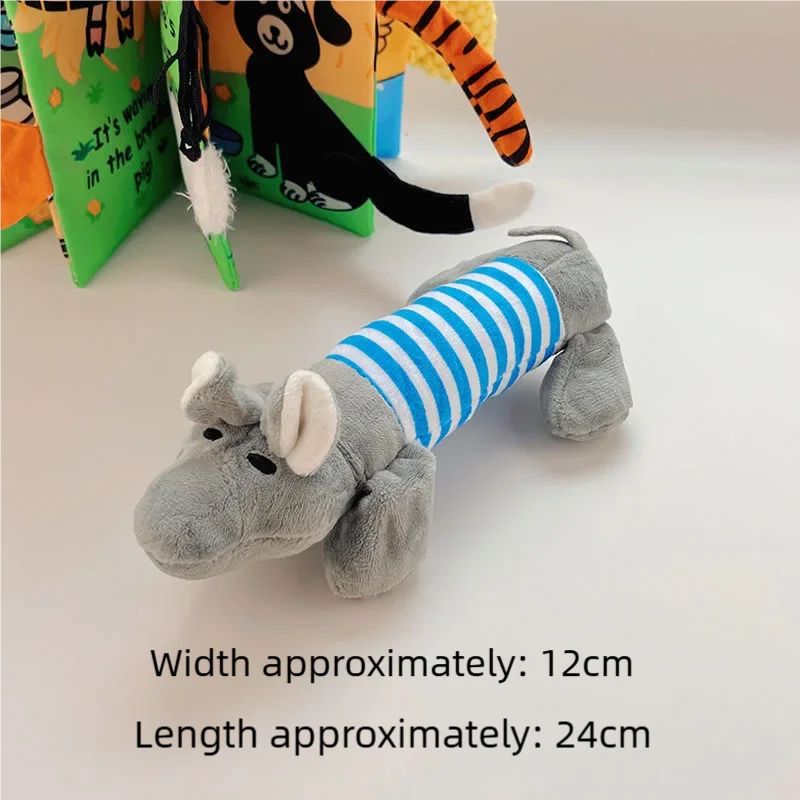 Puppy Squeaker Squeaky Plush Bone Dog Toy - - MyPetDollar.com