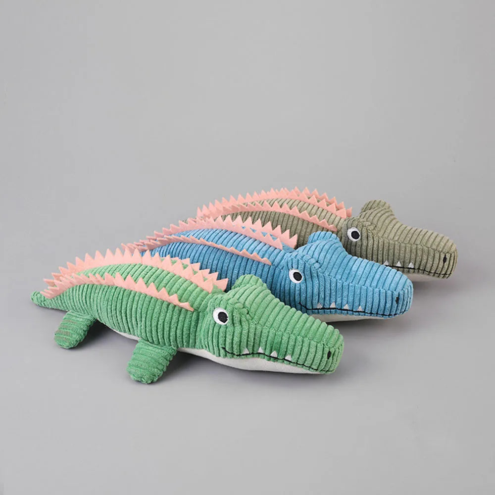 Realistic Crocodile Plush Dog Toy - Squeaky - MyPetDollar.com