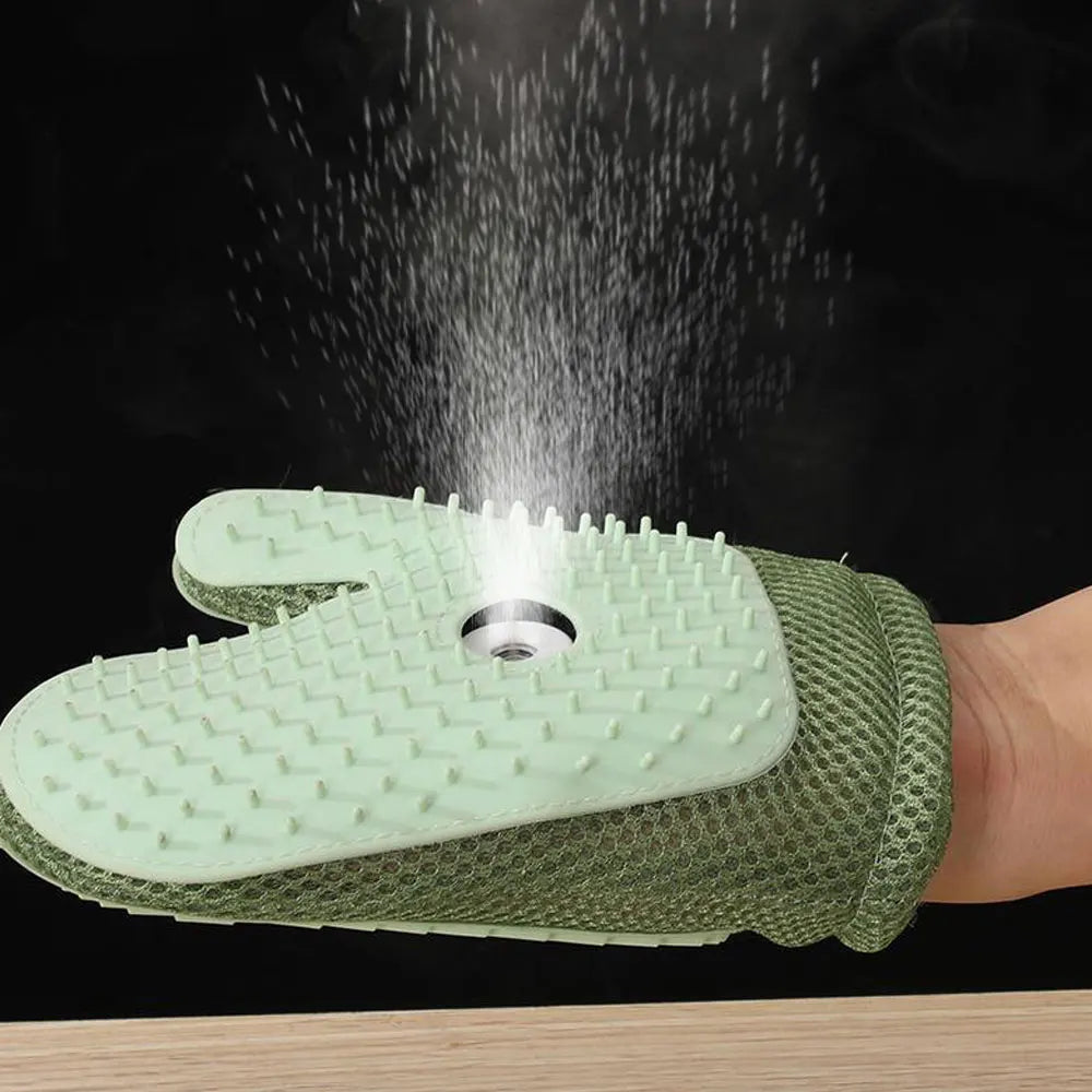 Pet Grooming Gloves Steam Massage Brush - MyPetDollar.com