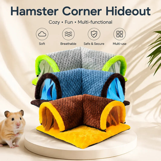 Plush Small Animal Tunnel Bed With Privacy - MyPetDollar.com