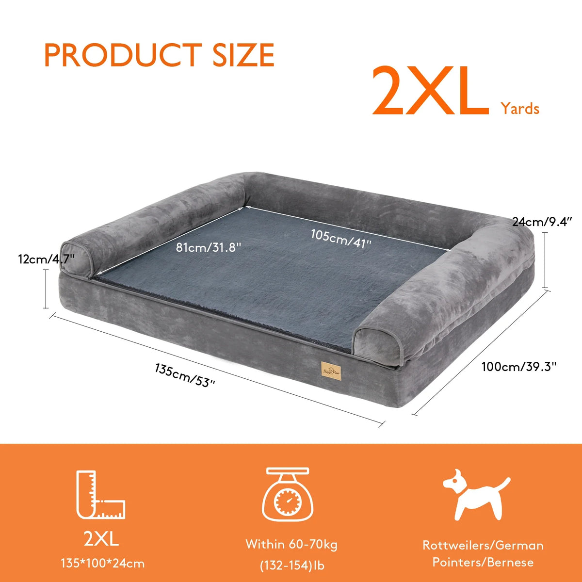 XXL XL Large Calming Dog Bed Orthopedic - MyPetDollar.com