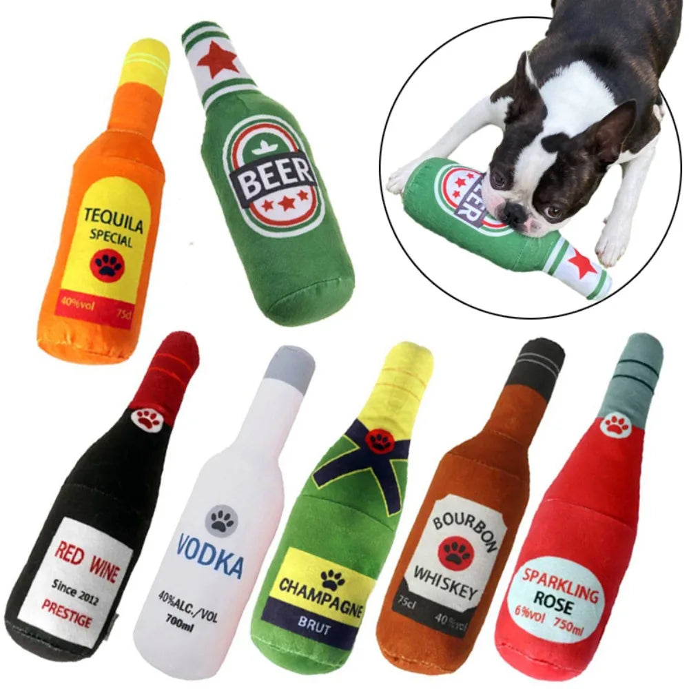 Interactive Dog Toys Champagne Wine Bottle - MyPetDollar.com