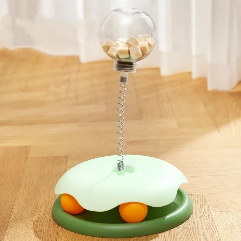 Pet Feeder Cat Plaything Mouse Rolling Food Dispenser