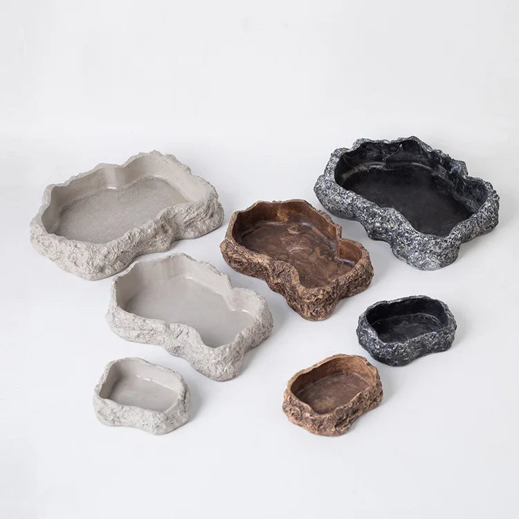 Natural Rock Reptile Water Dish & Food Bowl - MyPetDollar.com