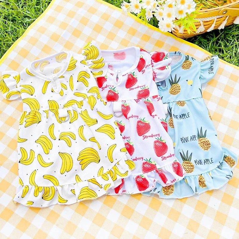 Princess Style Dog Dresses Summer Strawberry - MyPetDollar.com