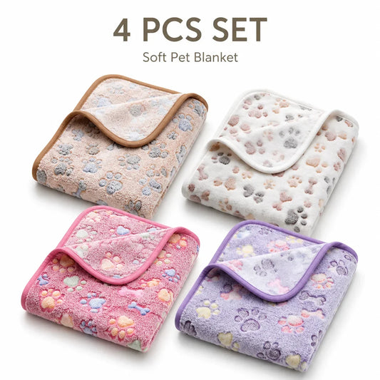 Double-Sided Coral Fleece Pet Blanket, Soft - MyPetDollar.com