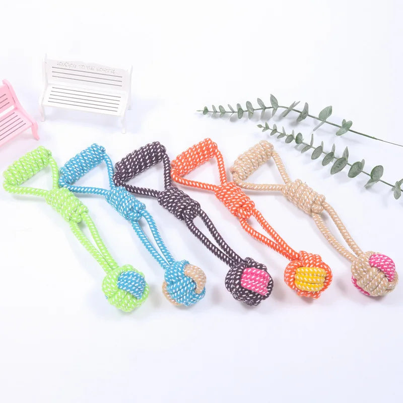 Interactive Cotton Rope Mini Dog Toys Ball - MyPetDollar.com