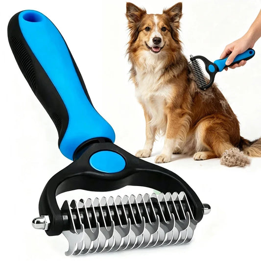 Pet Grooming Undercoat Rake Brush, Double - MyPetDollar.com