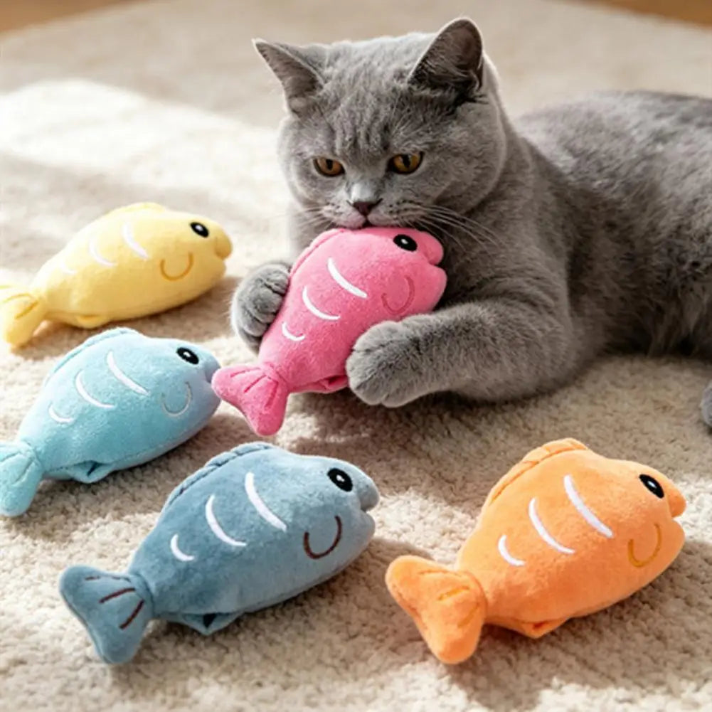 Soft Cat Chew Toy Catnip Stuffed Fish Toy - MyPetDollar.com