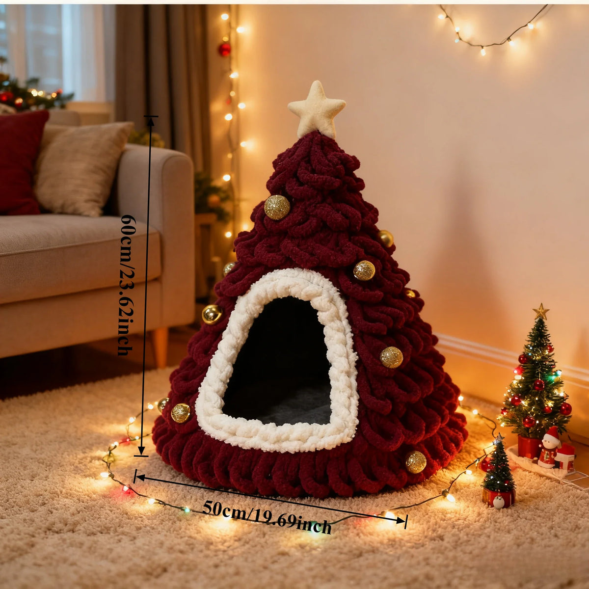 Finished Product Christmas Tree Cat Nest – 4 Colors