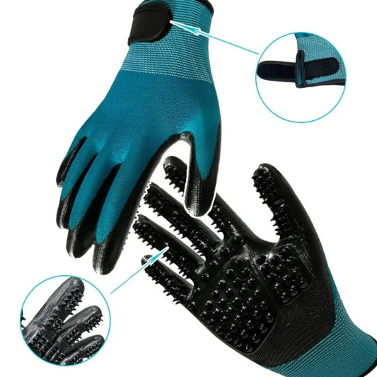 A Pair of Pet Bath Gloves Massage Clean - MyPetDollar.com